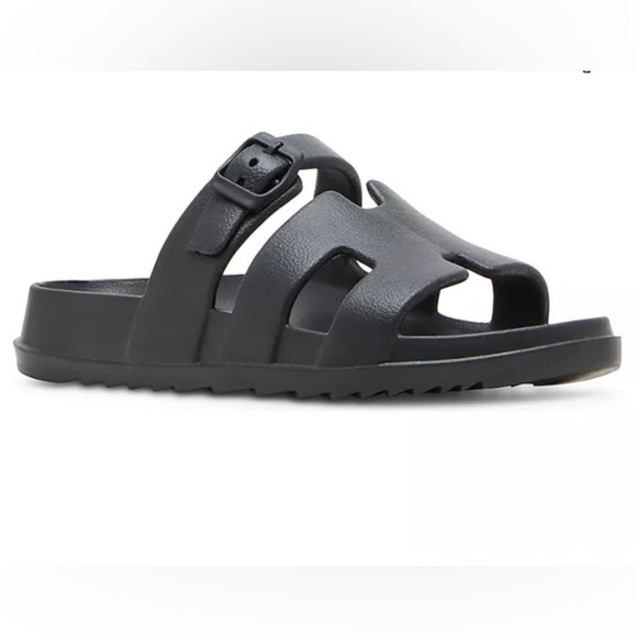 Madden Girl Shoes - Madden Girl Slip On Sandals Black Eva Laguna.